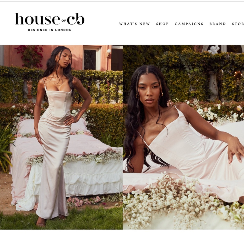 Olivette Crystal Satin Corset Maxi Dress-Size Large - Picture 3 of 15